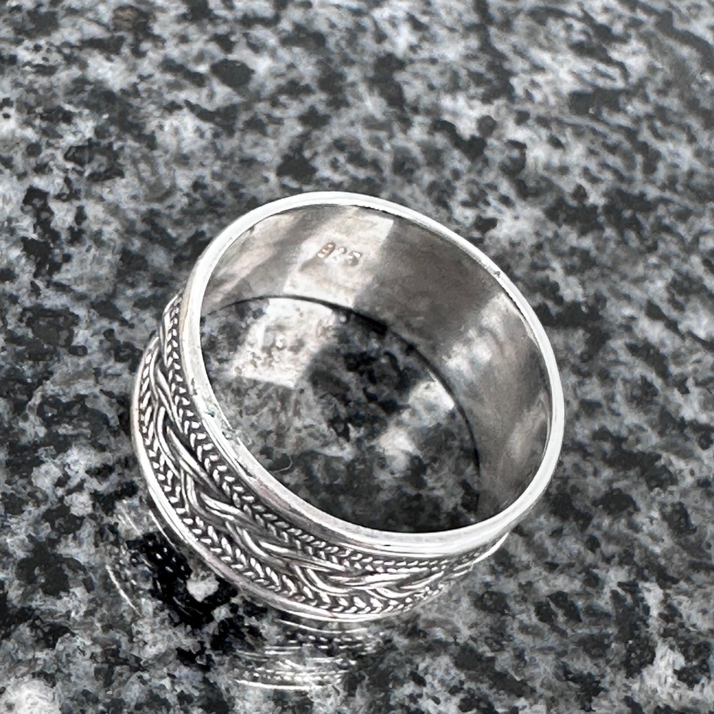 Sterling Silver NEW Braided Rope Band Ring 925 Comfort Fit Southwestern - Picture 3 of 7